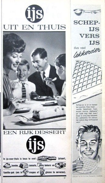 7 vintage advertenties reclames ijs 1962-00 Calippo Magnum, Ophalen of Verzenden, Gebruikt, Overige typen