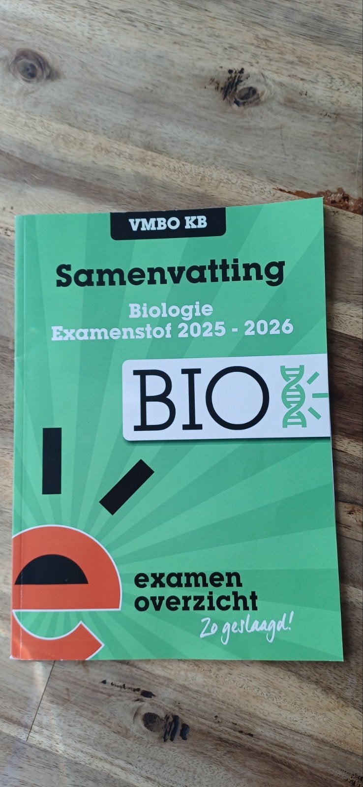 Samenvatting Biologie 2025/2026 vmbo kb, Ophalen of Verzenden, Zo goed als nieuw, VMBO, Biologie