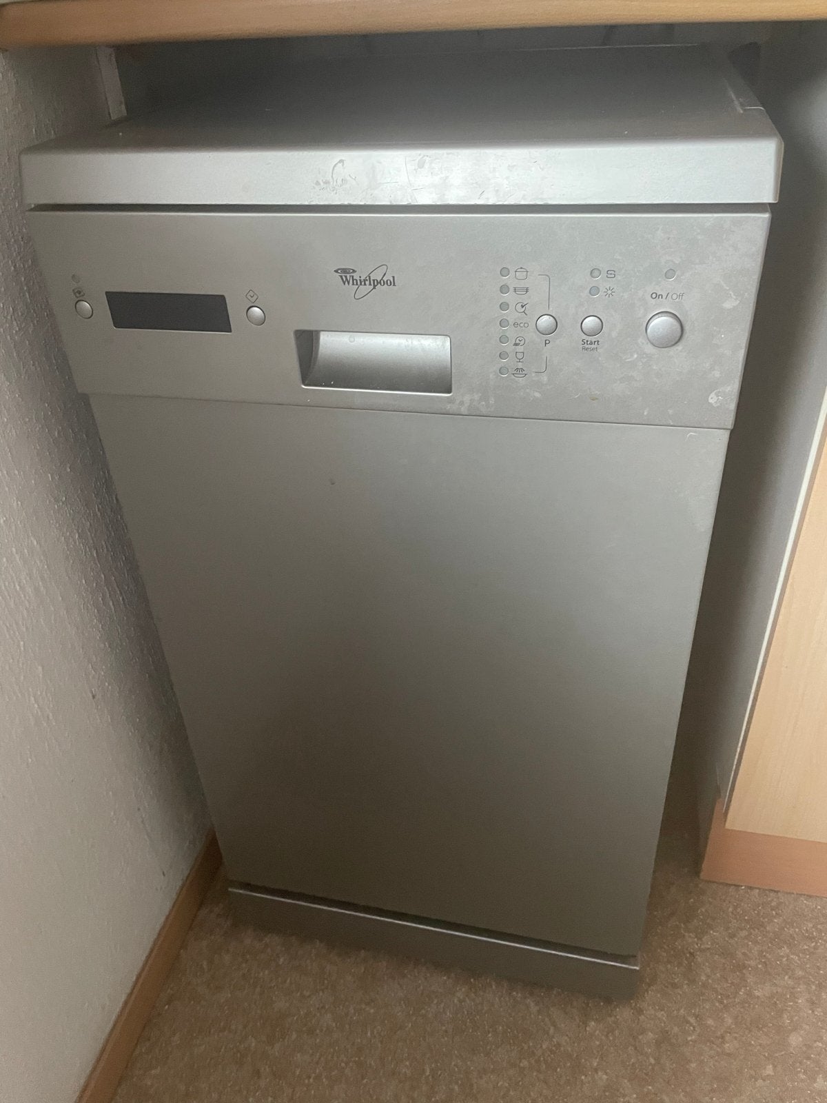 Whirlpool vaatwasser - Gebruikt, maar werkt perfect!, Ophalen, Gebruikt, 85 tot 90 cm, 45 tot 60 cm