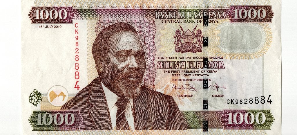 Kenia 1000 Shilling bankbiljet 2010 - Olifanten, Verzenden, Overige landen, Los biljet