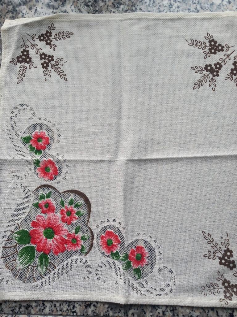 Vintage tafelkleed met 5 servetten, Ophalen of Verzenden, Zo goed als nieuw, Rechthoek