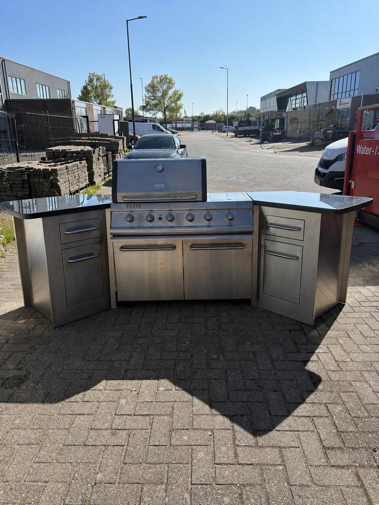 Luxe Patton 3 Elite Gasbarbecue met zij-eilanden + hoes, Ophalen, Zo goed als nieuw