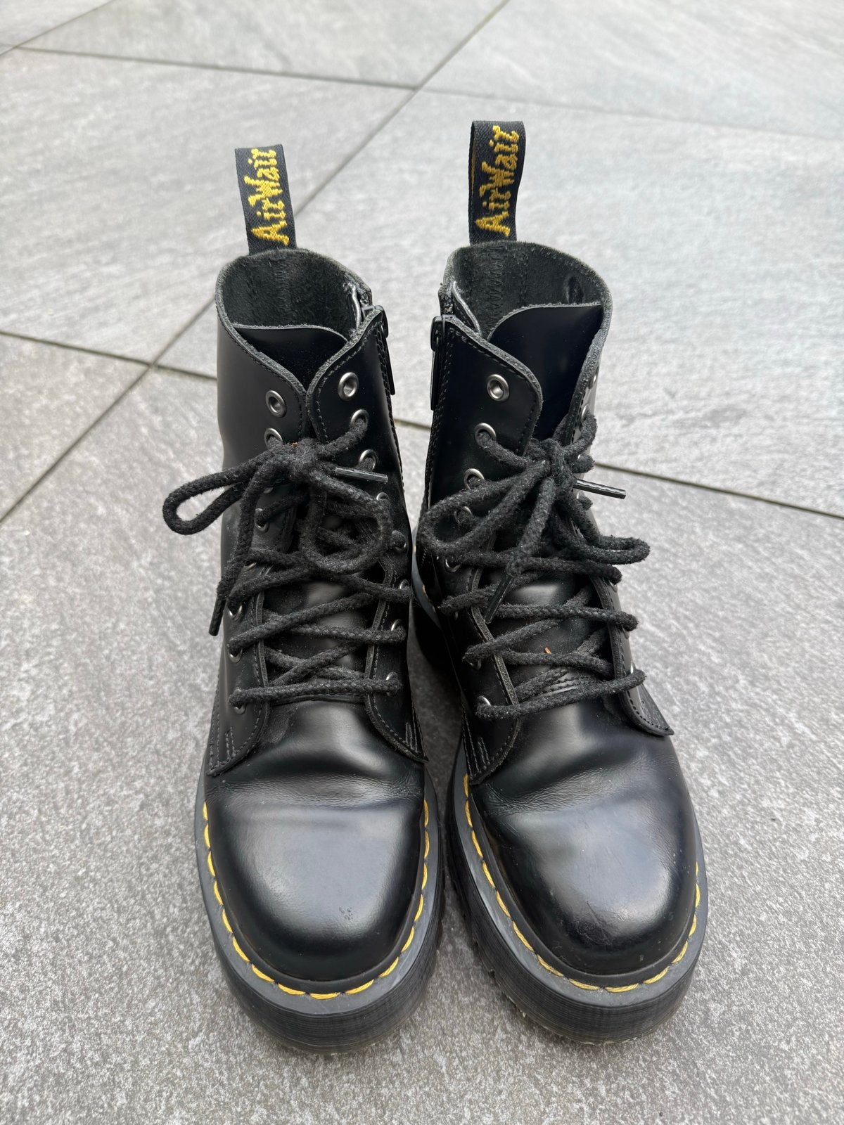 Dr. Martens Jadon Platform Boots Zwart - Maat 38, Ophalen of Verzenden, Gedragen, Zwart, Lage of Enkellaarzen