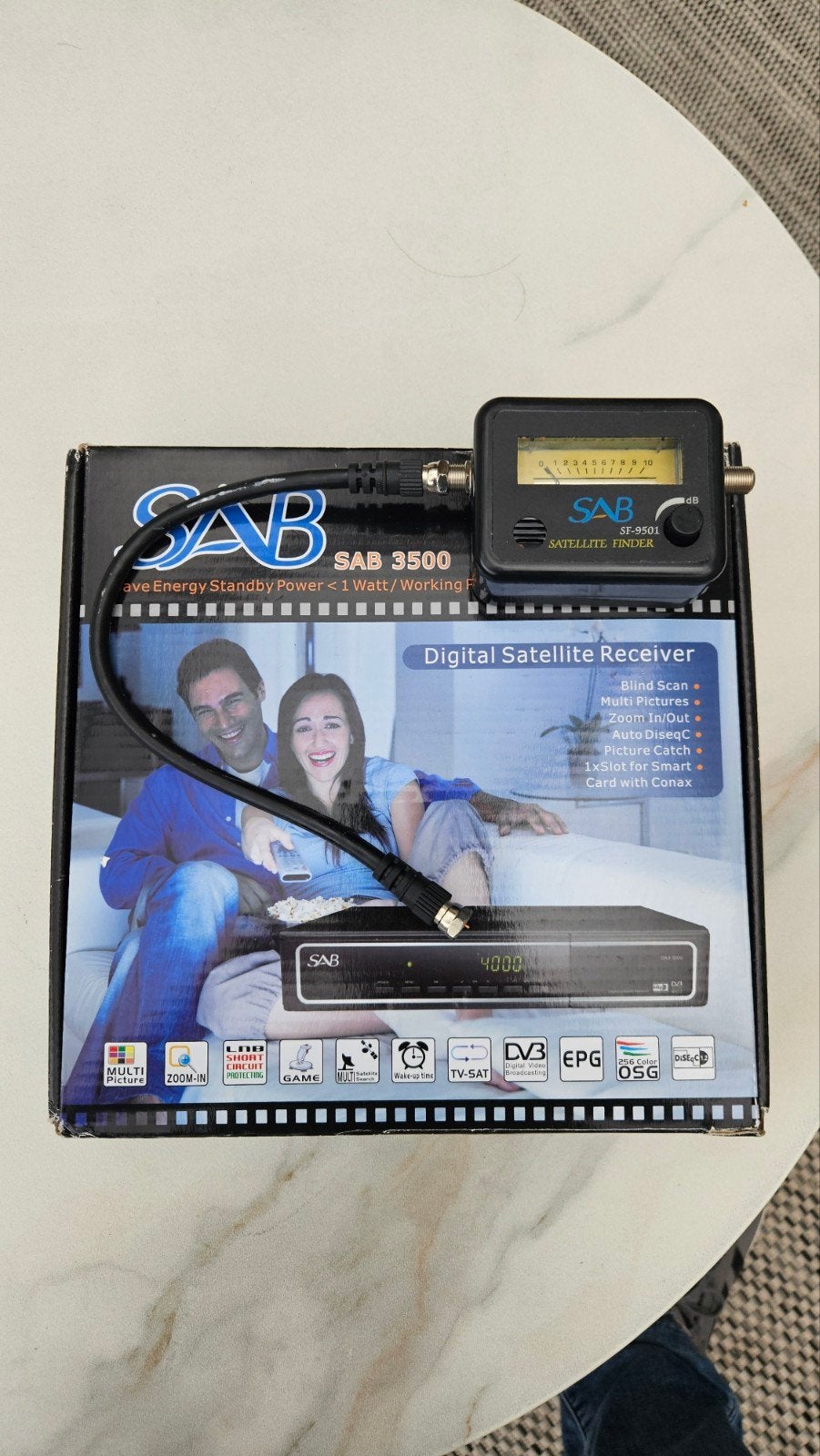 SAB 3500 Digitale Satelliet Ontvanger met Satfinder, Ophalen of Verzenden, Gebruikt, Decoder