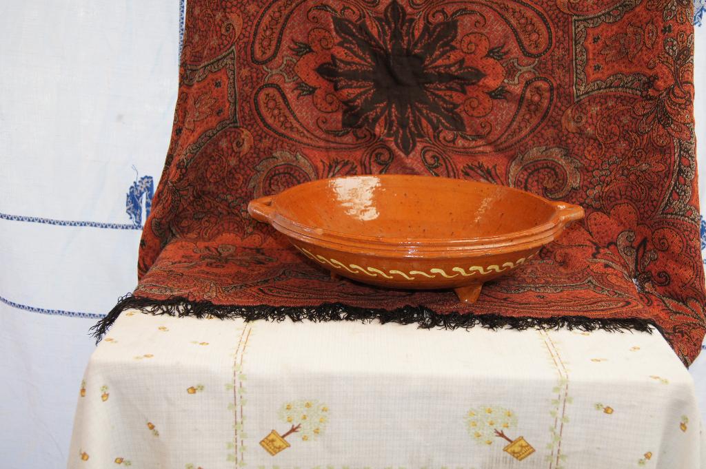 Vergiet en scchotel ( Loodglazuur, Antiek en Kunst, Ophalen of Verzenden