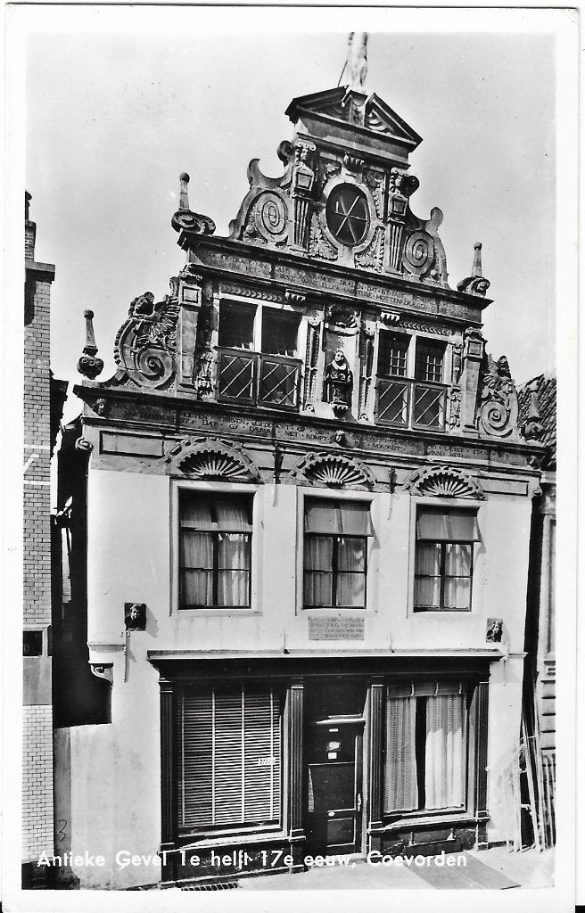 Coevorden, Antieke gevel 1e helft 17e eeuw, Verzamelen, Ansichtkaarten | Nederland, Verzenden, 1960 tot 1980, Gelopen, Drenthe