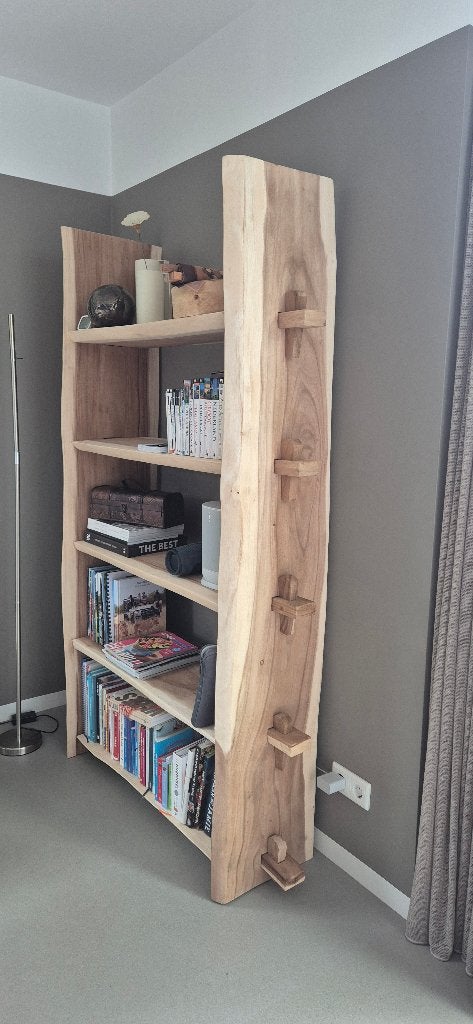 boekenkast, Huis en Inrichting, Kasten | Boekenkasten, Ophalen, 150 tot 200 cm, Eikenhout, Zo goed als nieuw