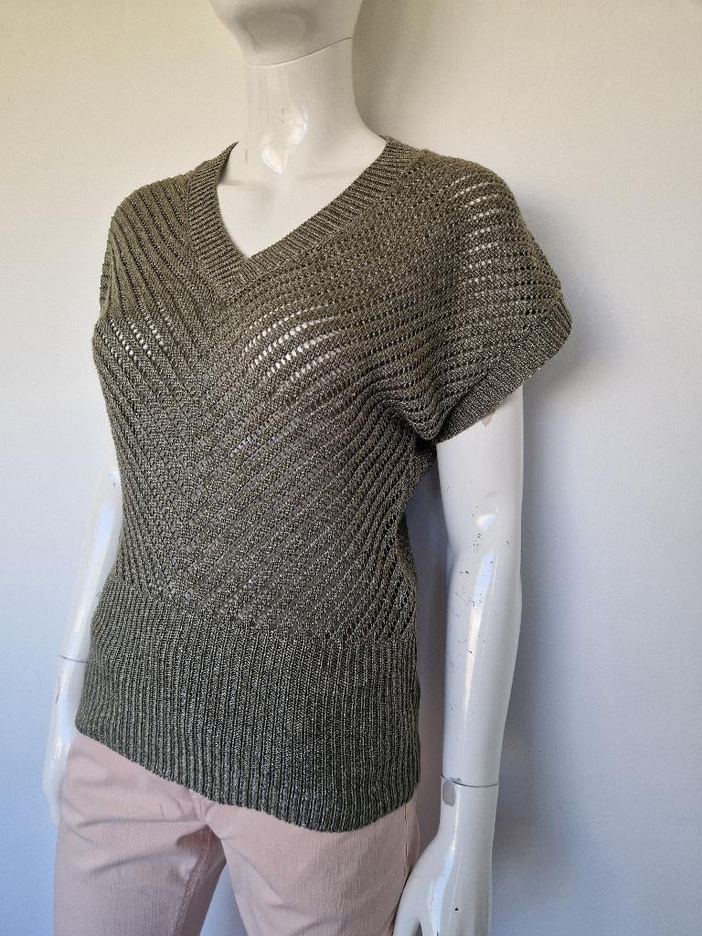 Enjoy spencer. Maat M. Grijs/groen., Kleding | Dames, Maat 38/40 (M), Nijmegen, Verhip-vintage.nl, Enjoy