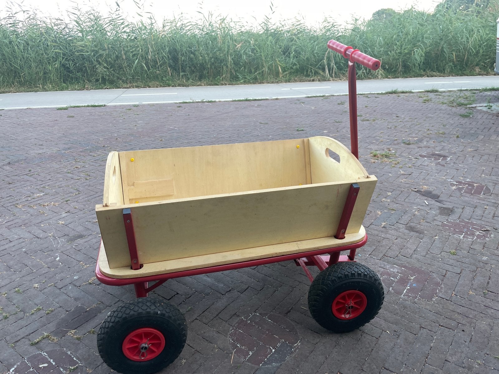 Houten bolderkar, Ophalen, Zo goed als nieuw