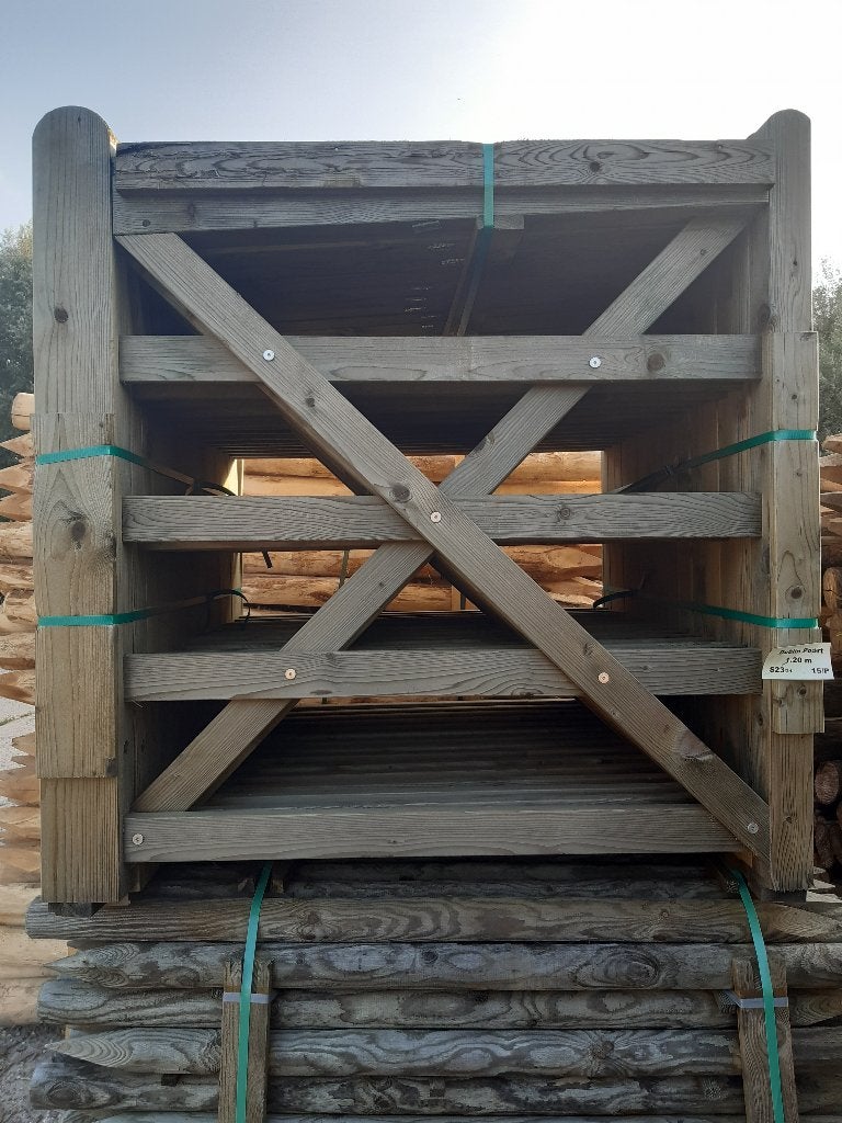 Geimpregneerd loophekje, poort, weidehek, engels veldhek, Ophalen, 100 tot 150 cm, 100 tot 150 cm, Nieuw