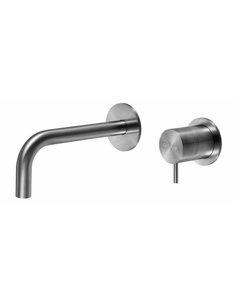 Qisani Flow wastafelkraan inbouw 15 cm uitloop RVS, Doe-het-zelf en Verbouw, Sanitair, Ophalen, Nieuw, Rvs, Kraan