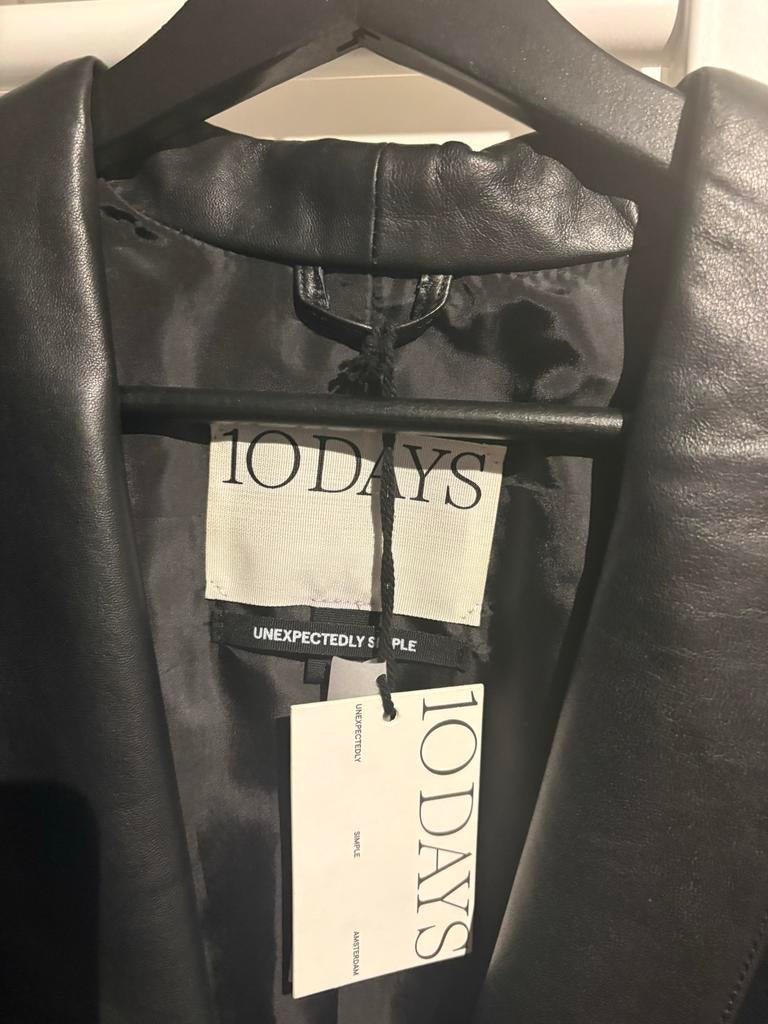 10 DAYS Leren Dames Jas - Nieuw met kaartje!, Ophalen of Verzenden, Nieuw, Maat 42/44 (L), Zwart