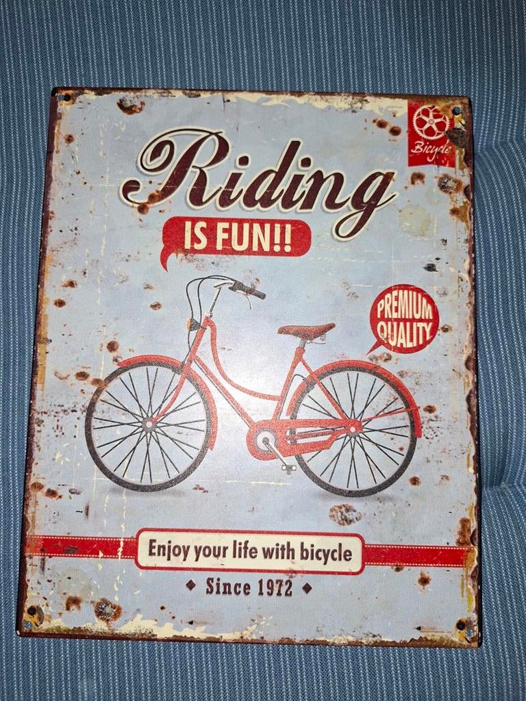 fiets reclamebord, Ophalen of Verzenden