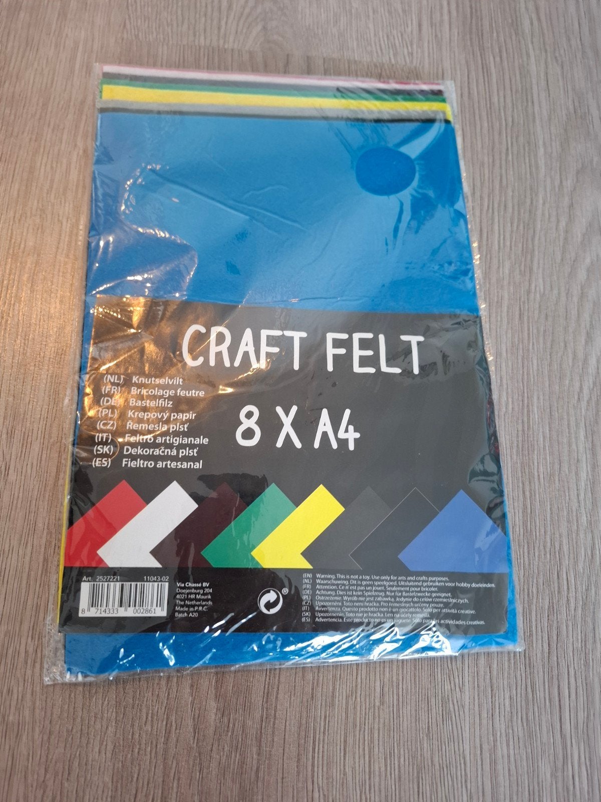8x A4 vilt vellen / knutselvilt, nieuw in verpakking, Hobby en Vrije tijd, Ophalen of Verzenden, Nieuw, Los Vilt