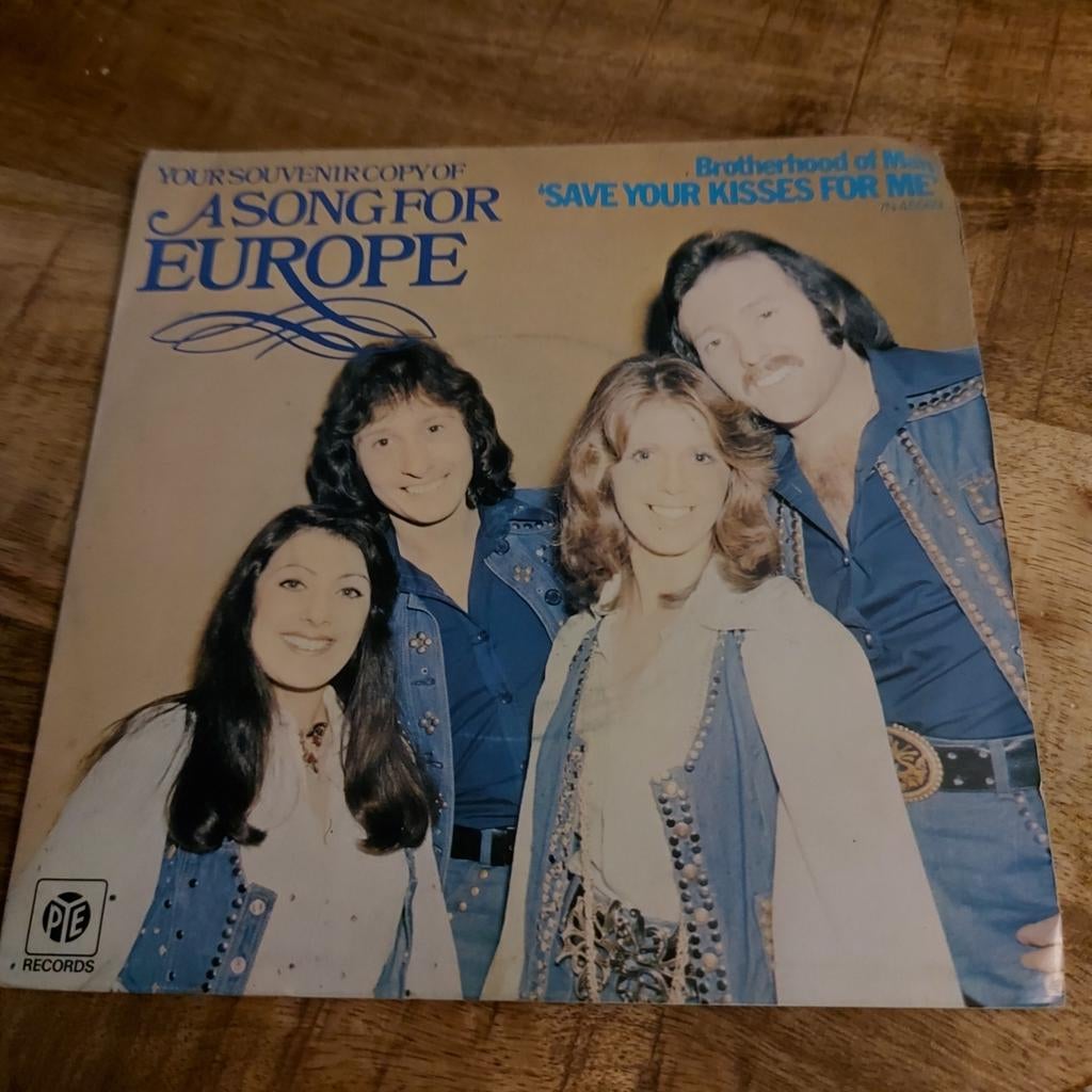 Brotherhood of man(Eurovisie Songfestival) / save your kisse, Ophalen of Verzenden, Zo goed als nieuw, Pop