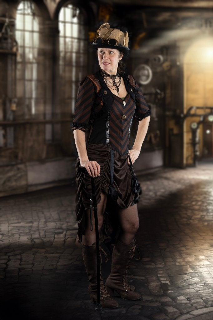 Steampunk jurk met bolero jasje, maat 36/S, Kleding | Dames, Carnavalskleding en Feestkleding, Carnaval, Ophalen of Verzenden