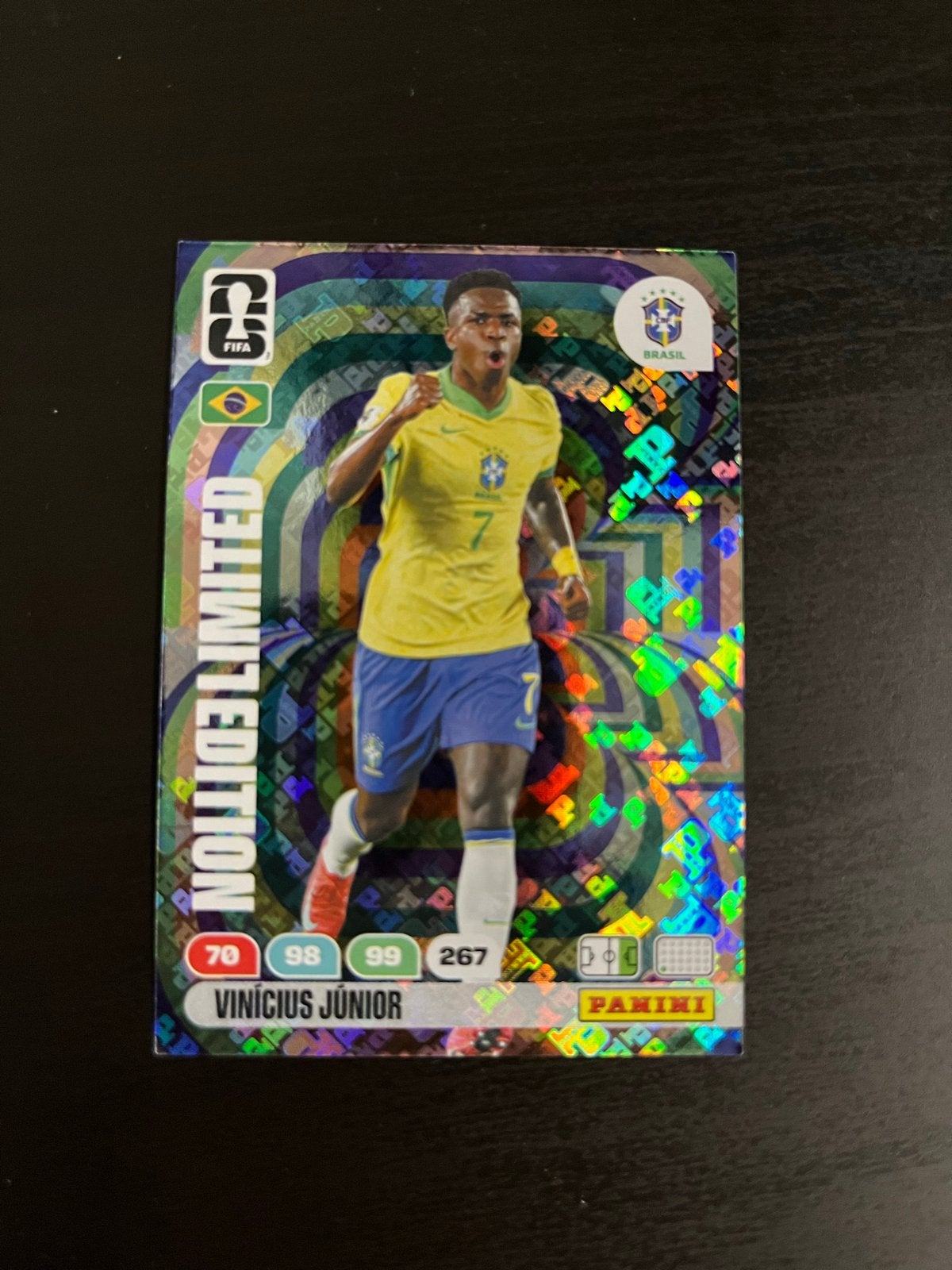 Vinicius Junior Panini FIFA 365 Limited Edition Kaart, Verzamelen, Sportartikelen en Voetbal, Zo goed als nieuw, Spelerskaart