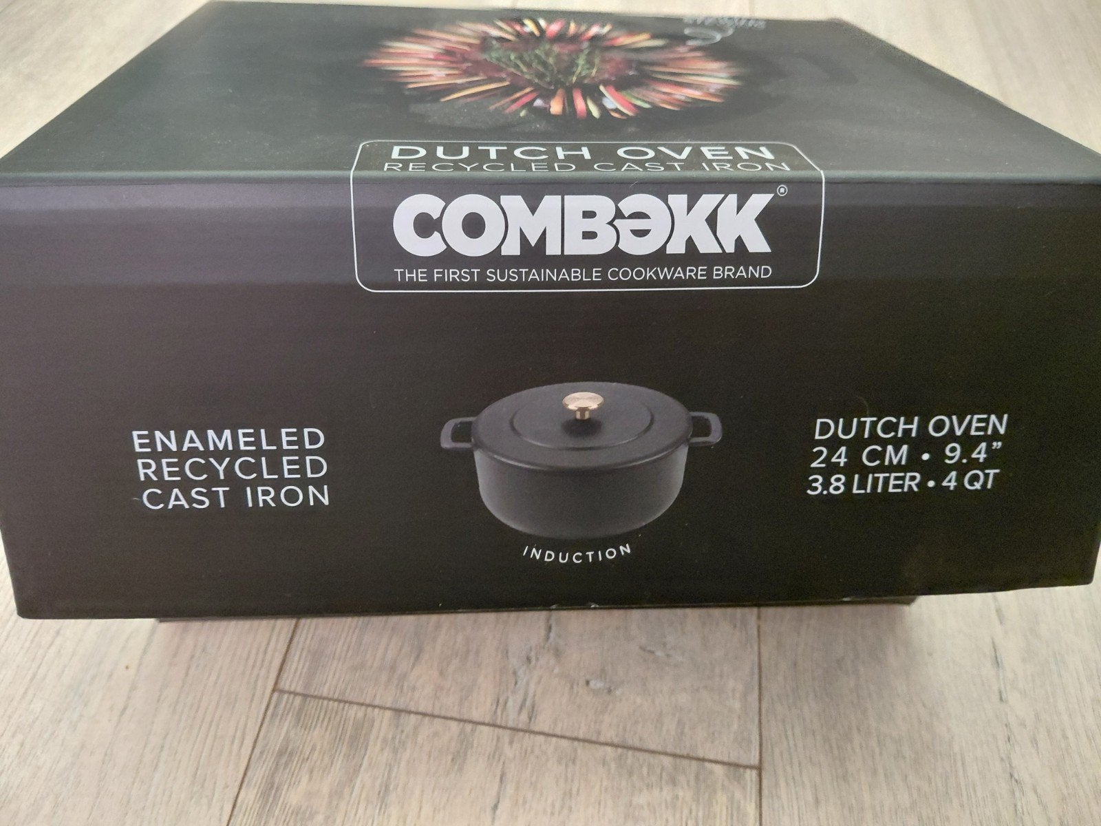 COMBEKK Dutch Oven - 24 cm - Geëmailleerd Gietijzer, Overige typen, Nieuw, Ophalen of Verzenden, Zwart
