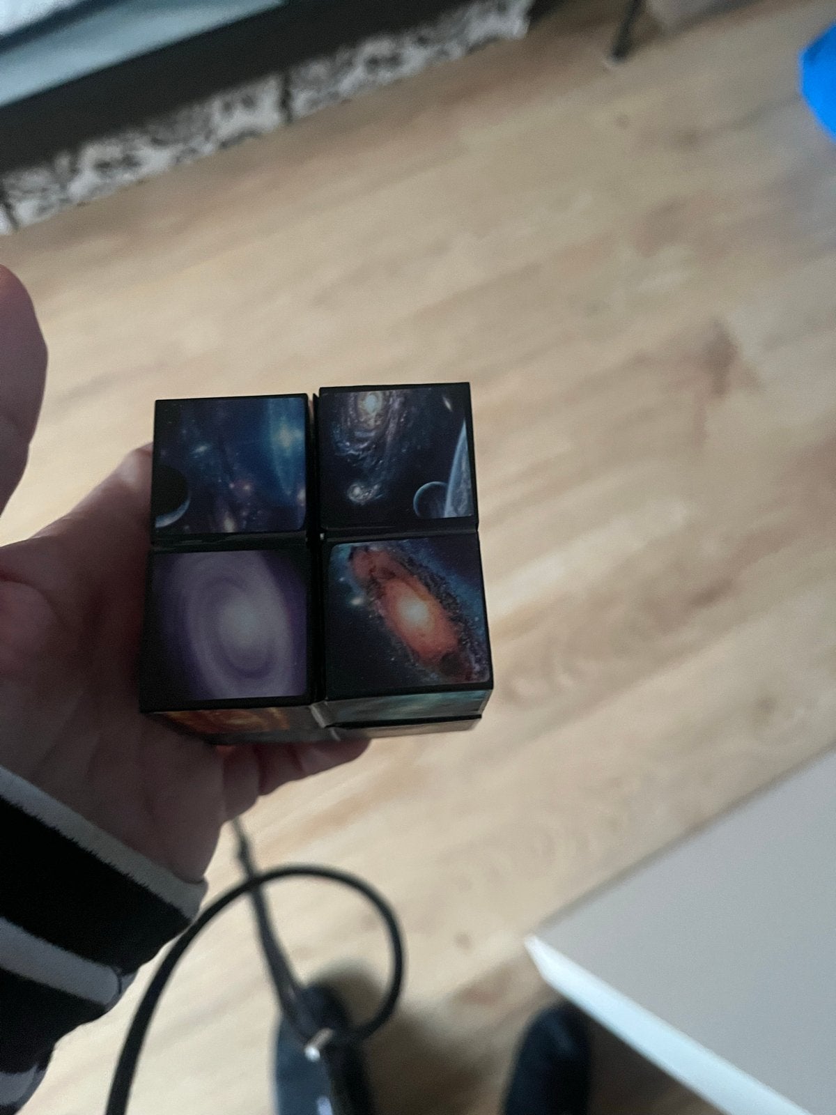 Infinity Cube Ruimte Thema - Stressverlichter, Ophalen of Verzenden, Zo goed als nieuw, Jongen of Meisje