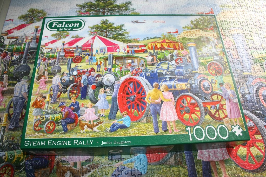 Legpuzzel Falcon - Steam engine rally - 1000 st, Ophalen of Verzenden, 500 t/m 1500 stukjes, Gebruikt