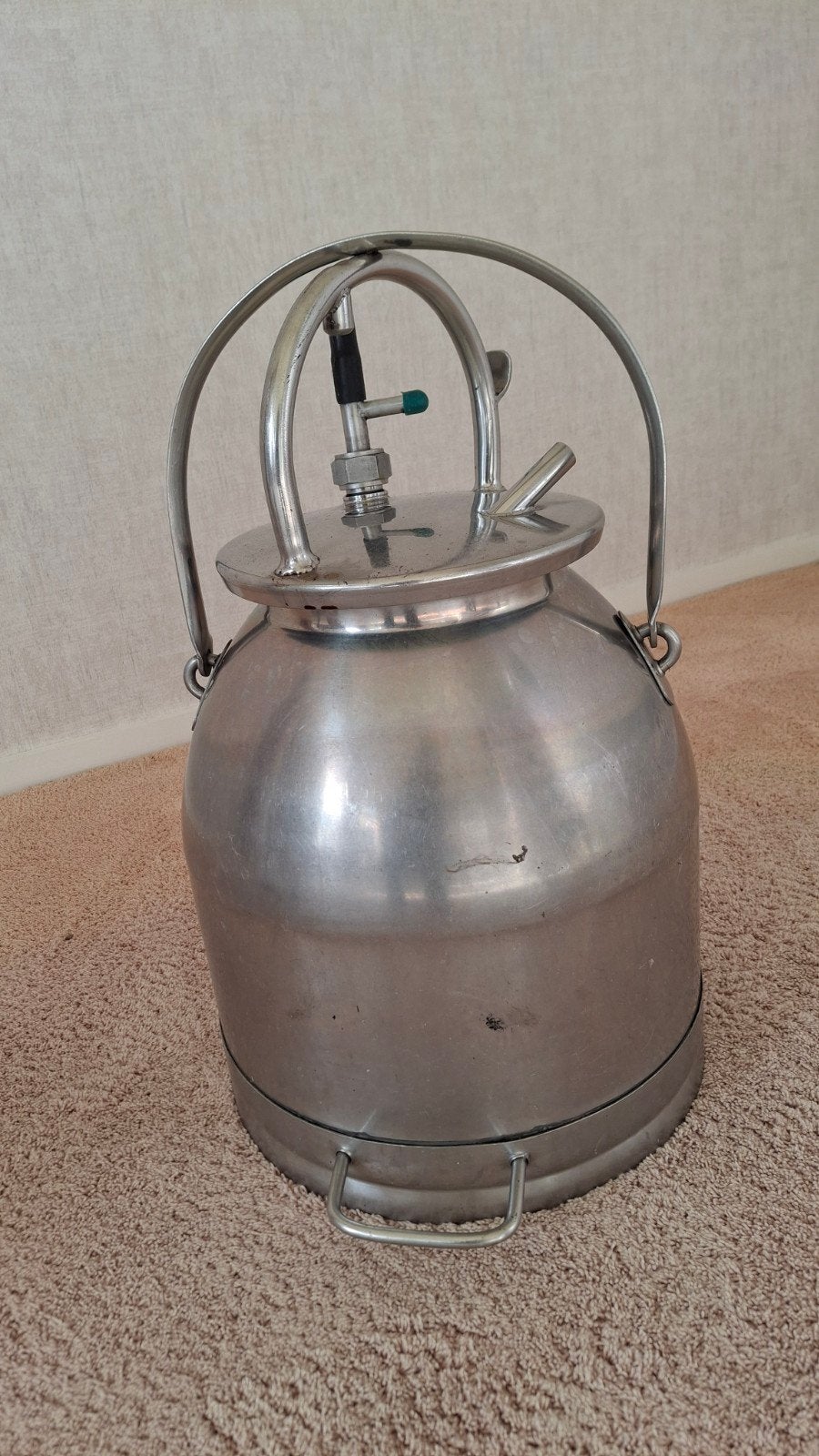 Vintage aluminium melkbus/melkemmer, Antiek en Kunst, Ophalen
