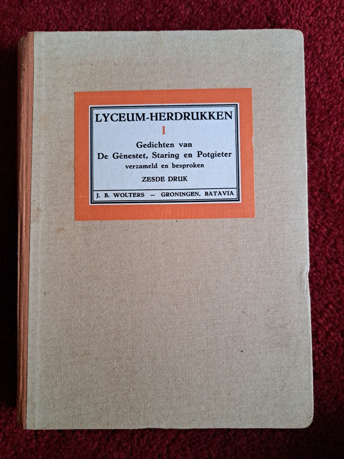 Lyceum-Herdrukken I: Gedichten van De Génestet, Staring etc, Boeken, Gelezen, Ophalen of Verzenden, Nederland, De Génestet, Staring, Potgieter