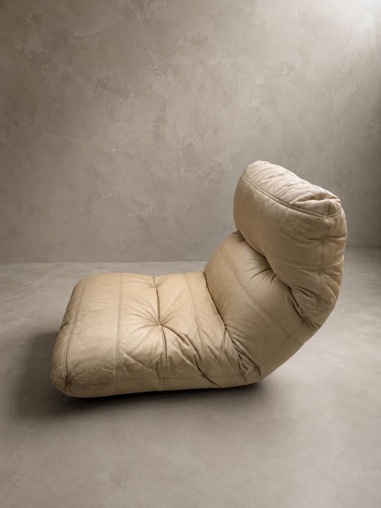 Ligne roset marsala fauteuil Beige leer, Overige kleuren, Leer, Ophalen of Verzenden, Zo goed als nieuw