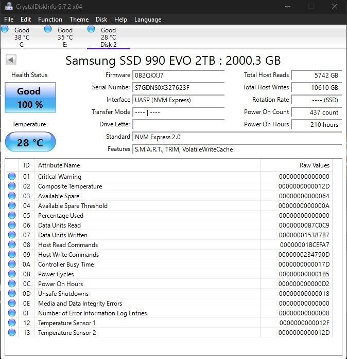 2TB SSD NVME - SAMSUNG 990 EVO, Computers en Software, Ophalen, Intern, 2TB, SSD