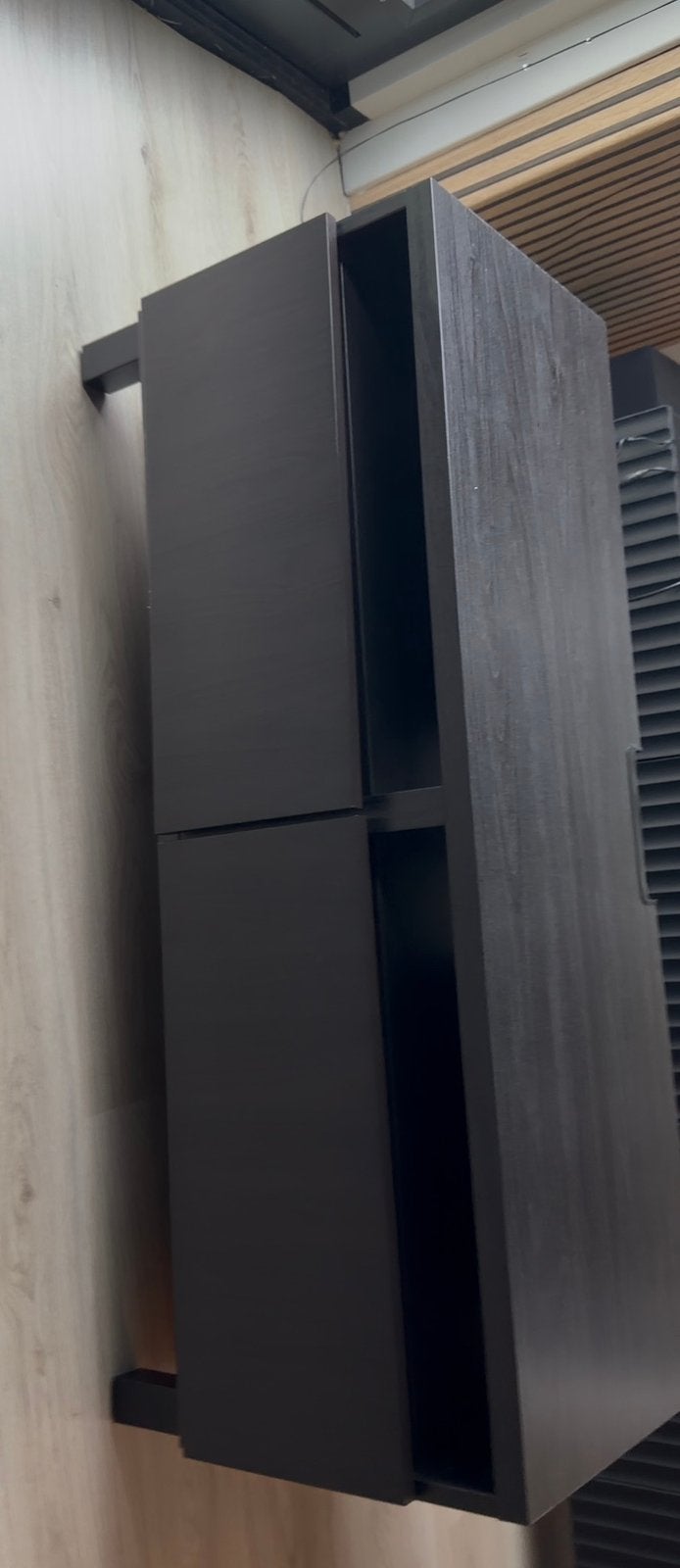 IKEA BESTÅ TV-meubel zwartbruin – 120 cm – 2 lades, Ophalen, Gebruikt, 100 tot 150 cm, Minder dan 100 cm