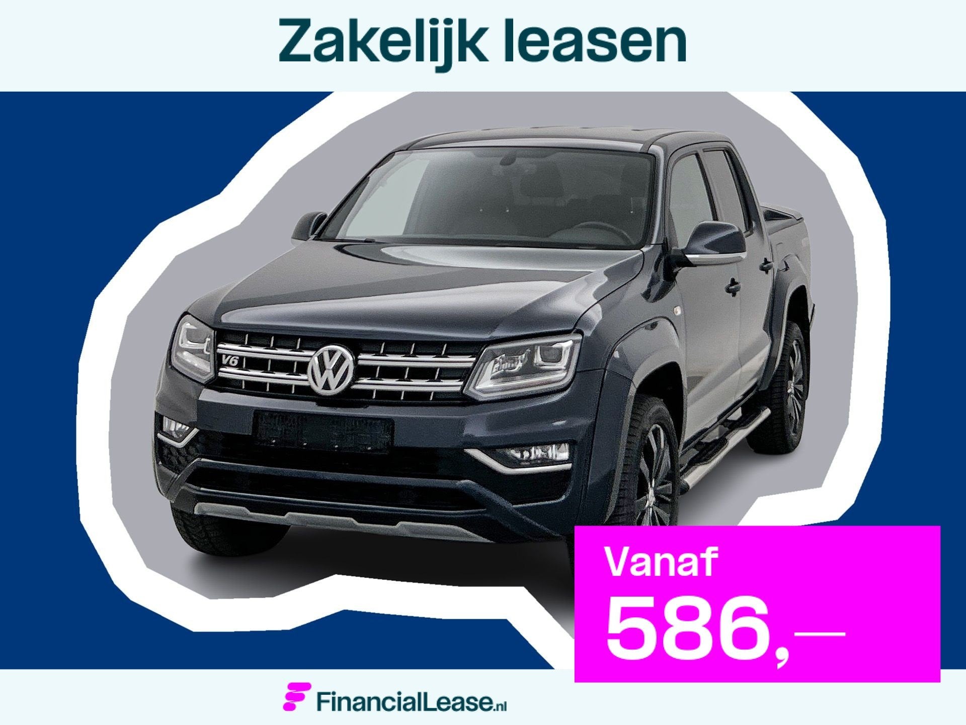 Volkswagen Amarok 3.0 TDI 4Motion Double Cab Aventura Marge, Automaat, Automatische klimaatregeling, Gebruikt, Blauw