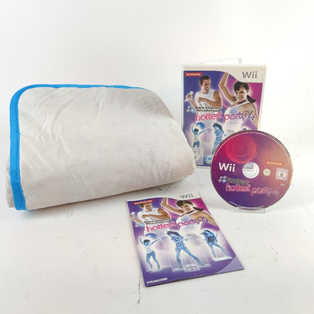 Dance Dance Revolution Hottest Party 4 Wii + Dansmat, Muziek, Gebruikt, Ophalen of Verzenden, X