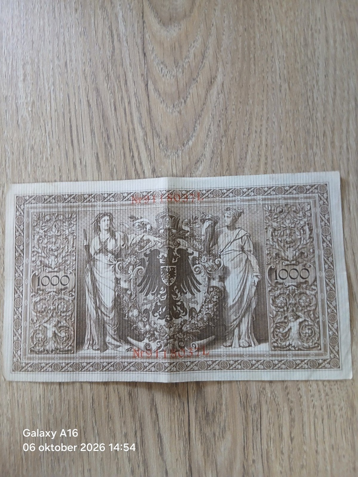 Zeldzaam 1000 Mark biljet uit 1910 - Duitsland, Ophalen of Verzenden, Duitsland, Los biljet