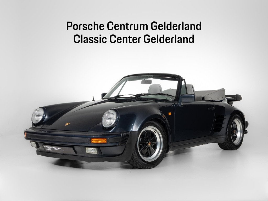 Porsche 911 930 Turbo 3.3 Cabriolet, Auto's, Porsche, Achterwielaandrijving, Gebruikt, Blauw, Bedrijf