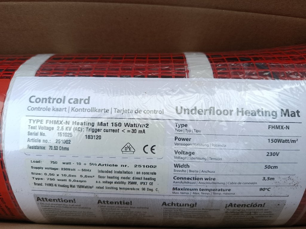 Vloerverwarming, Doe-het-zelf en Verbouw, Overige typen, Nieuw, 150 cm of meer, Ophalen of Verzenden