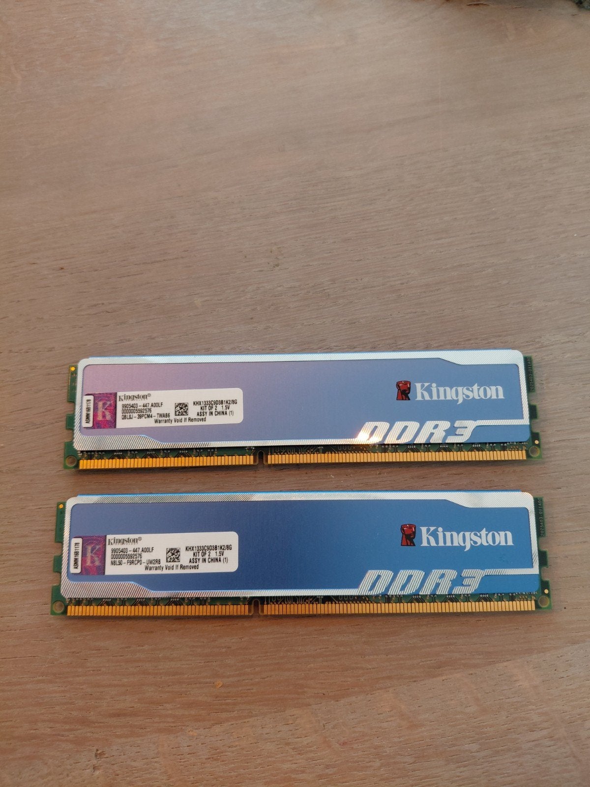 Kingston HyperX Blu 8GB (2x4GB) DDR3 1333MHz RAM, Gebruikt, 8 GB, DDR3, Ophalen of Verzenden