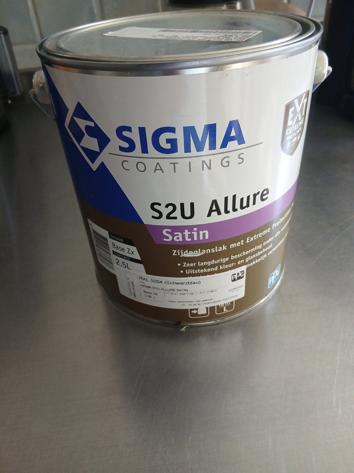 Sigma S2U Allure Satin RAL 5004 Zwartblauw 2.5L, Ophalen of Verzenden, Nieuw, Lak