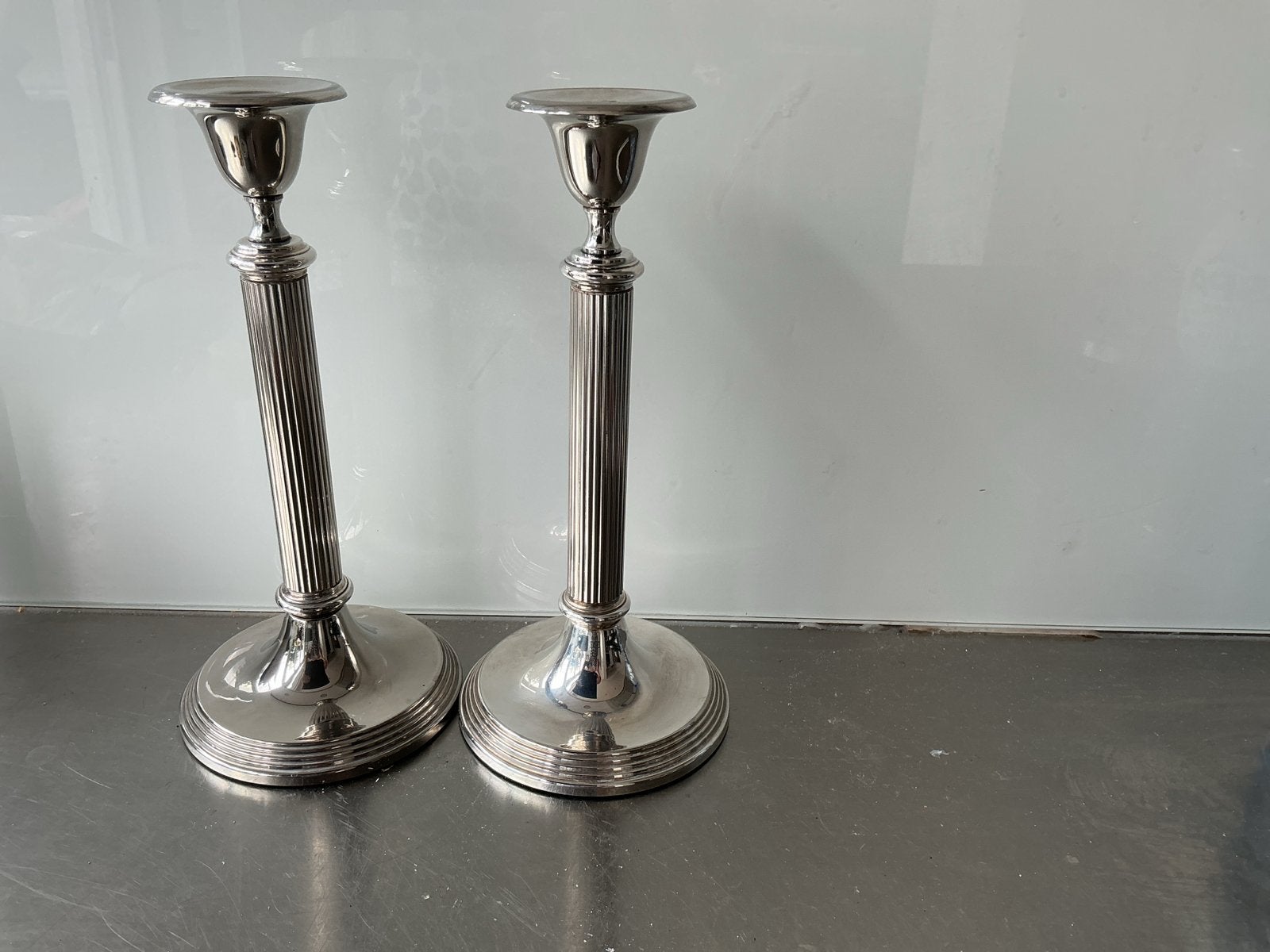 Set van 2 zilverkleurige kandelaars WMF, Ophalen, Overige materialen