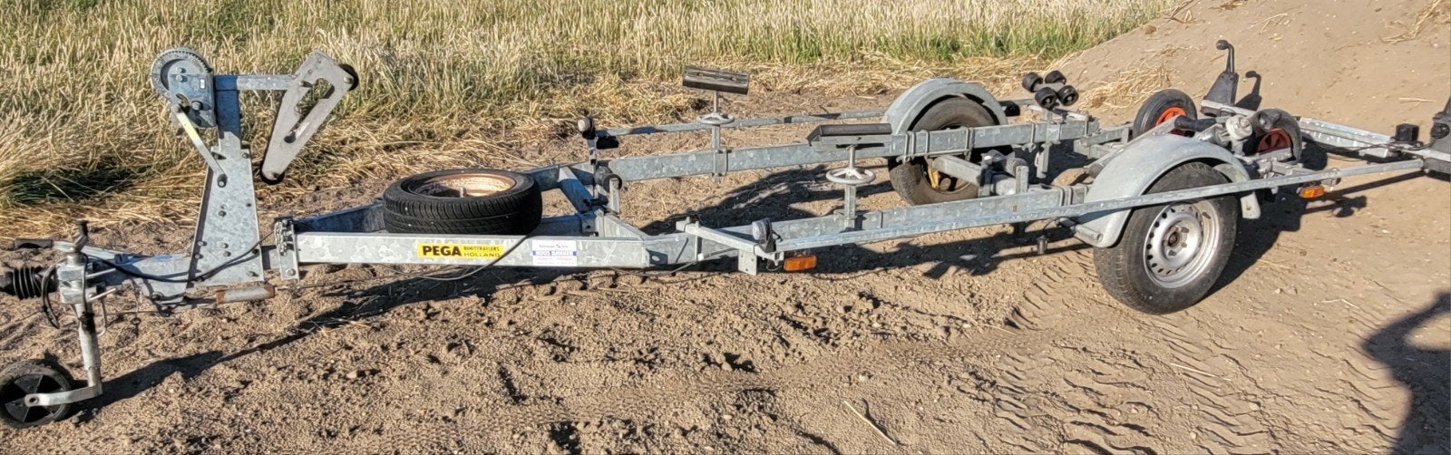 Pega boottrailer z1350 kg, Watersport en Boten, Ophalen, Minder dan 1500 kg, Gebruikt, Overige typen