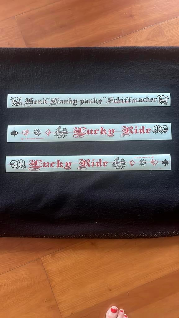 Unieke Henk Schiffmacher (motor)-stickers, Verzenden