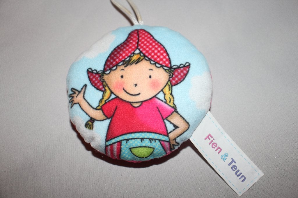 Fien en Teun , Teun knuffel sleutelhanger - 10cm, Ophalen of Verzenden, Zo goed als nieuw, Roze, Overige typen