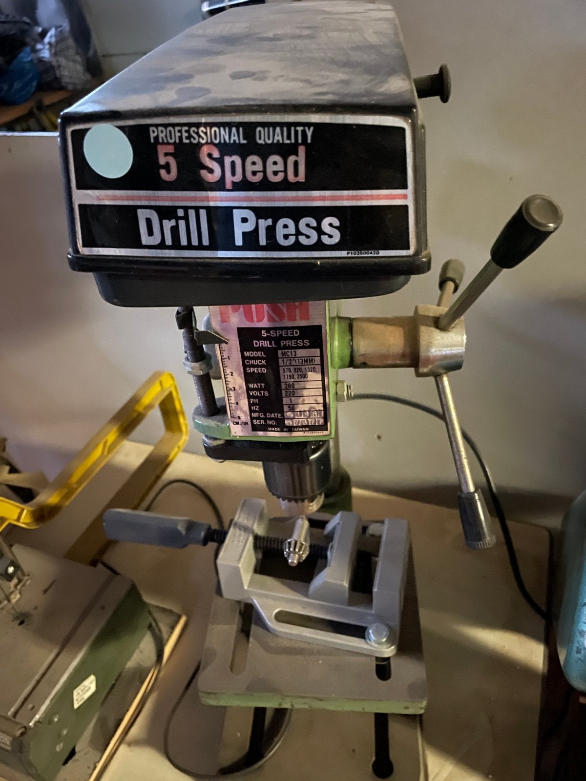 Kolomboormachine - 5 Speed Drill Press, Doe-het-zelf en Verbouw, Ophalen of Verzenden, Gebruikt, Minder dan 400 watt, Kolomboormachine