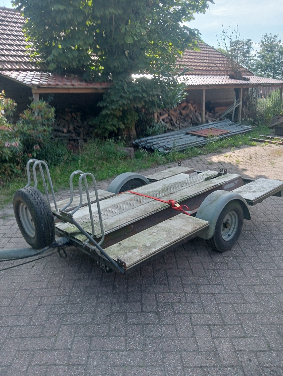 Motoraanhanger voor 2 motoren, Auto diversen, Ophalen, Gebruikt