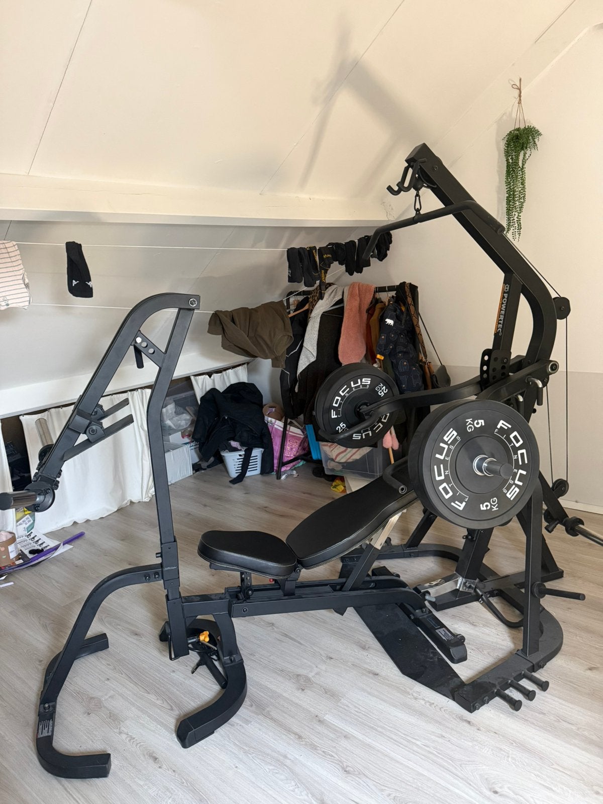 Powertec levergym, Ophalen, Benen, Krachtstation, Zo goed als nieuw