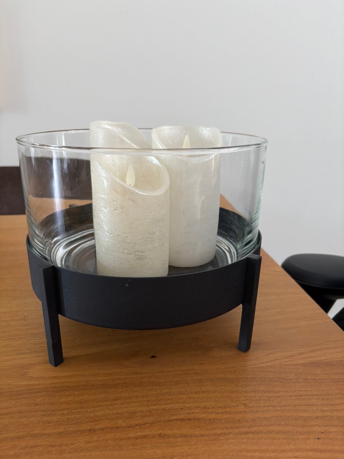 Blomus Nero kandelaar windlicht, Gebruikt, Verzenden, Glas, 20 cm