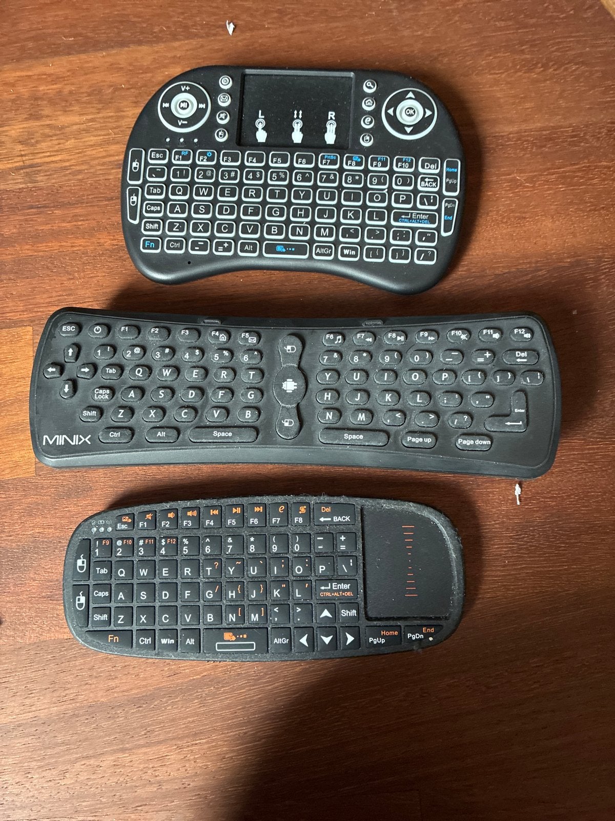 3x Draadloze Mini Toetsenborden voor Smart TV/PC/Android, Gebruikt, Draadloze ontvanger, Ophalen of Verzenden, Draadloos