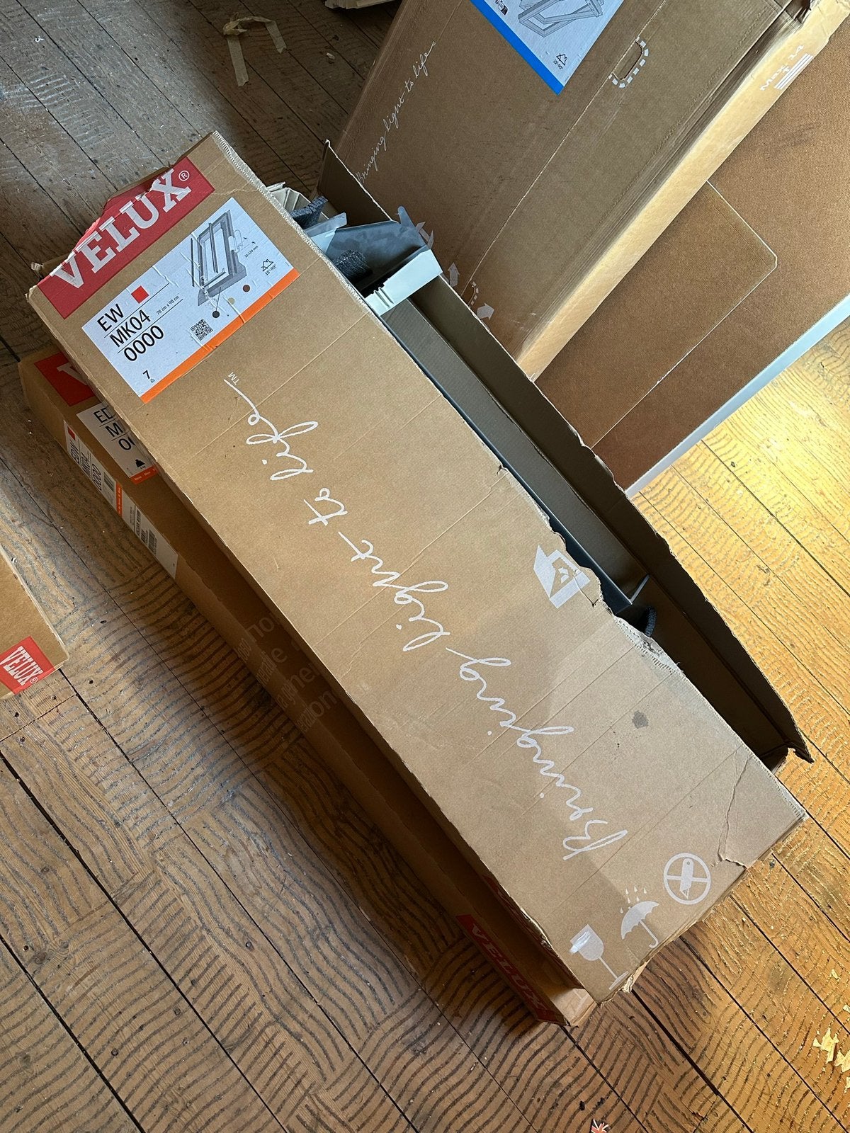 VELUX GOOTSTUK EDW MK04 0000 twee geopende dozen, Doe-het-zelf en Verbouw, Ophalen, Zo goed als nieuw, Minder dan 80 cm, Dakraam