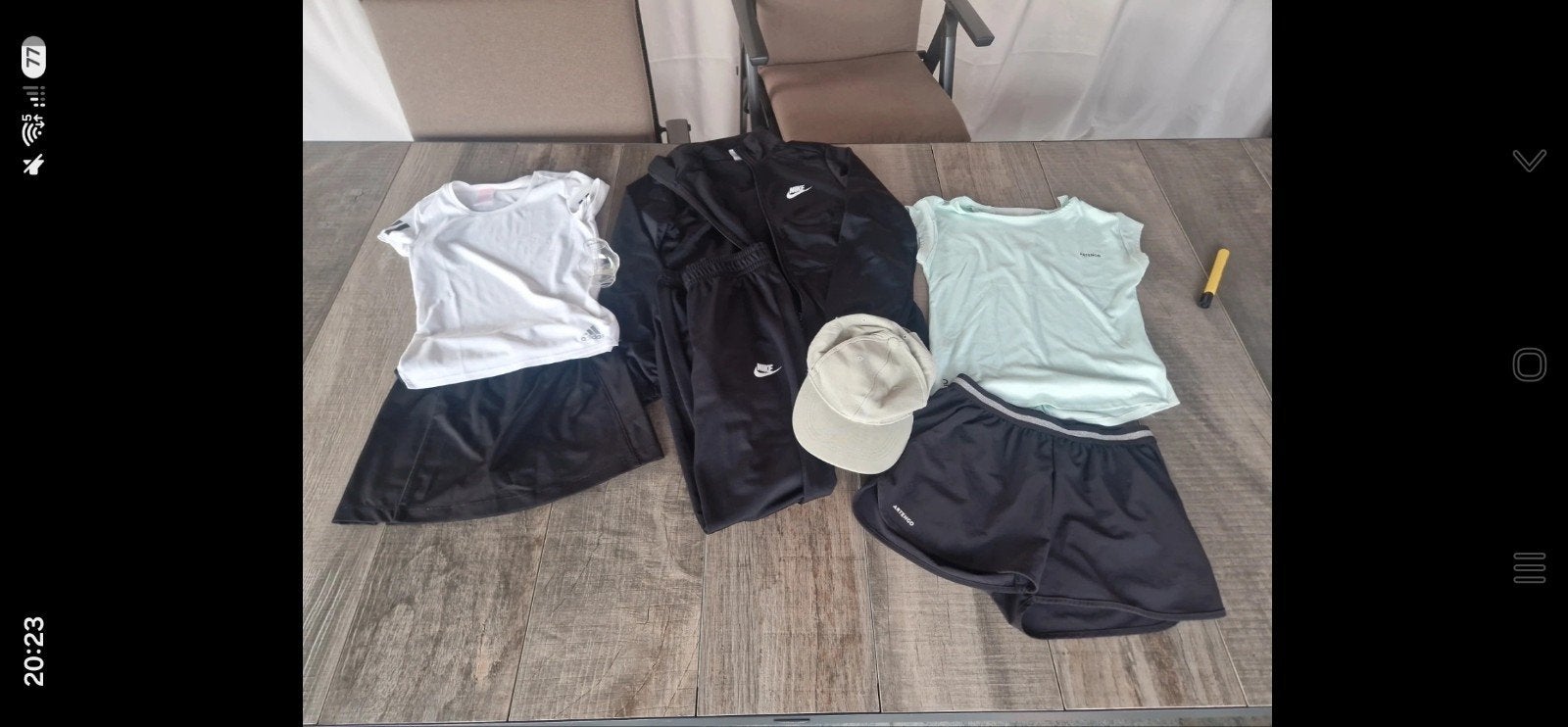 tenniskleding meiden maat 140, Ophalen of Verzenden, Gebruikt, Meisje, Sport- of Zwemkleding