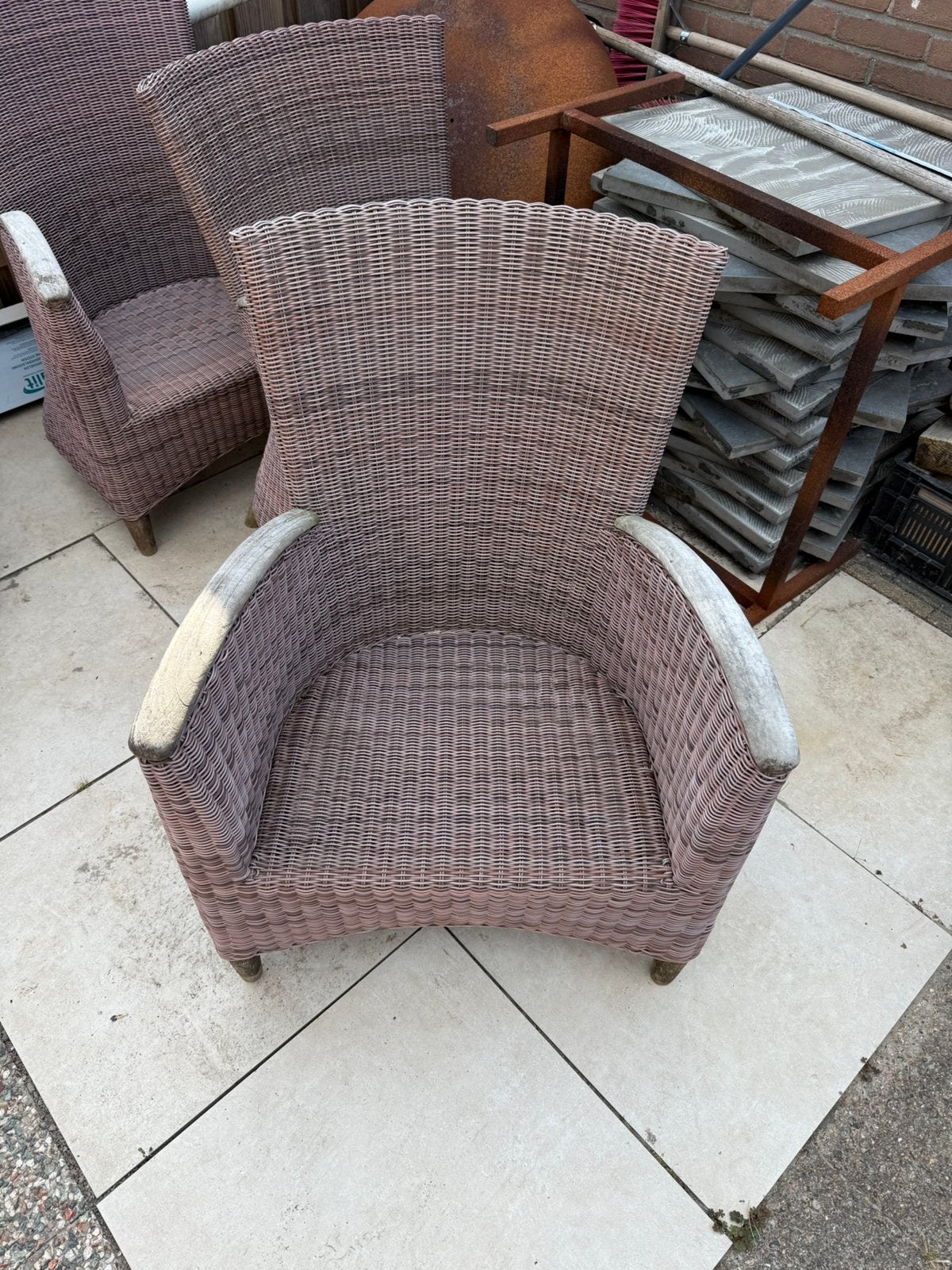 4x tuin stoelen, Ophalen of Verzenden, Zo goed als nieuw, Kunststof