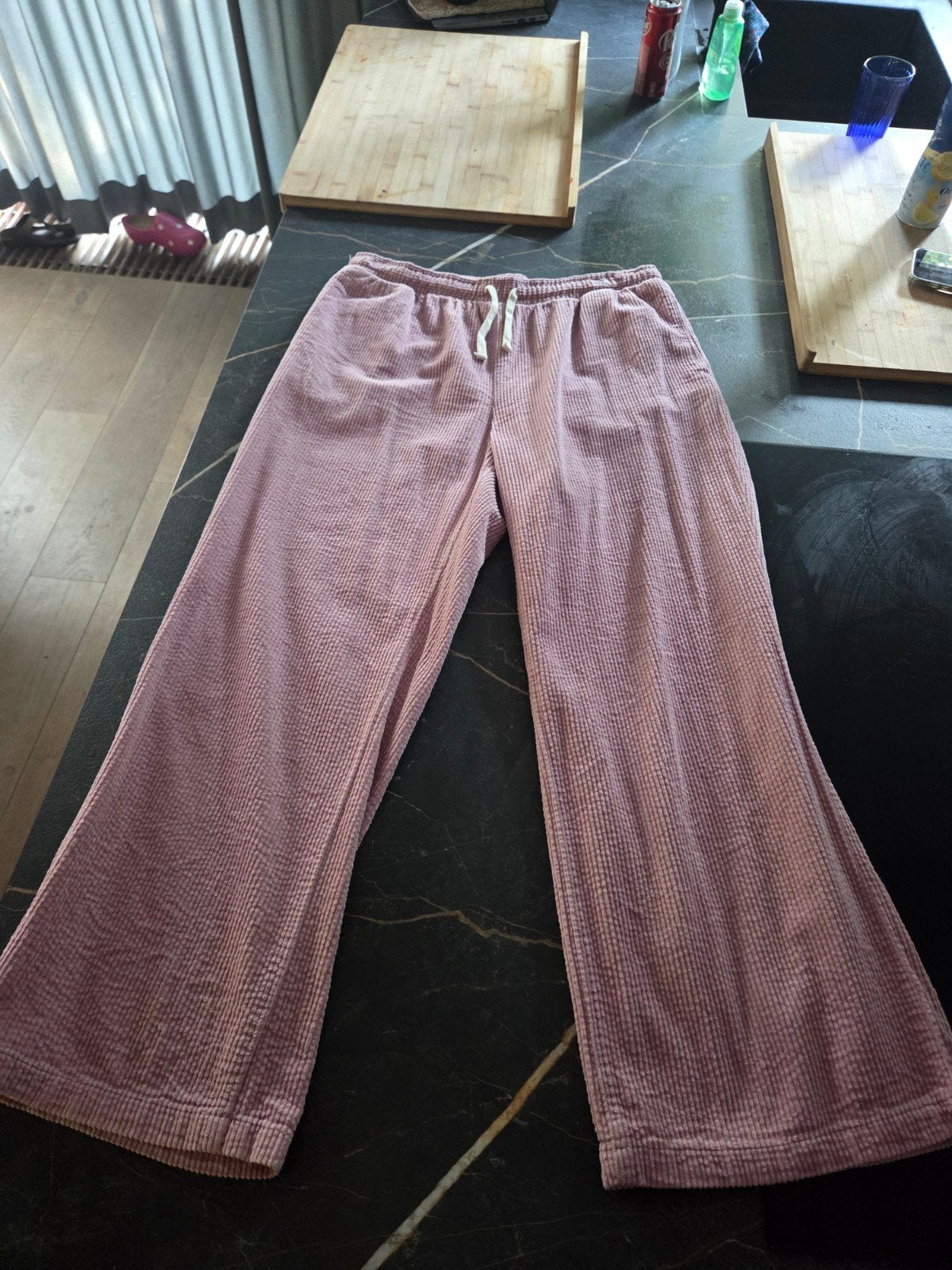 Hema ribbroek maat L roze, Maat 42/44 (L), Ophalen of Verzenden, Zo goed als nieuw, Roze