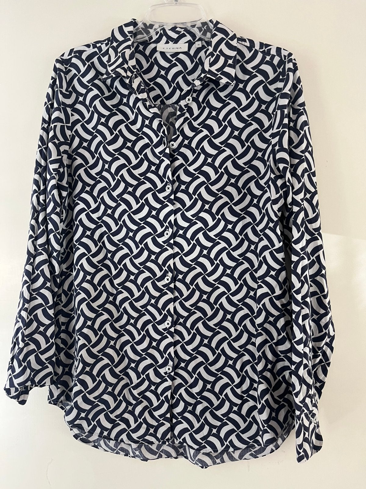 Blouse Eterna, Ophalen of Verzenden, Zo goed als nieuw, Maat 36 (S), Blauw